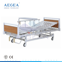 marco de madera paciente manual manivela cama médica barata del hospital de dos funciones